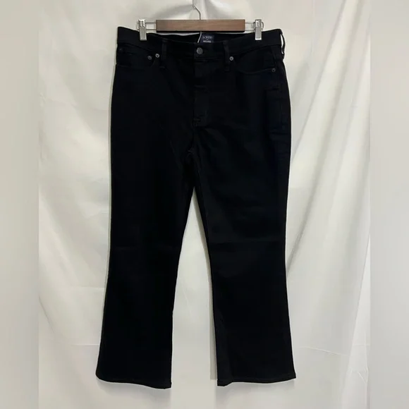 J.Crew Flare crop black jean in all-day stretch Size 31 NWT
